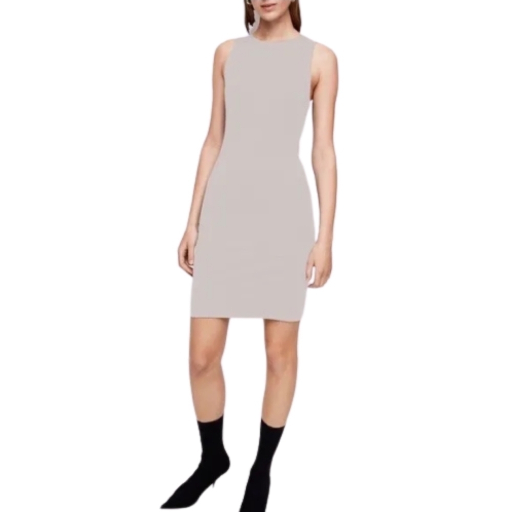 Aritzia Babaton Miguel Cream Bodycon Dress Women's Size 10